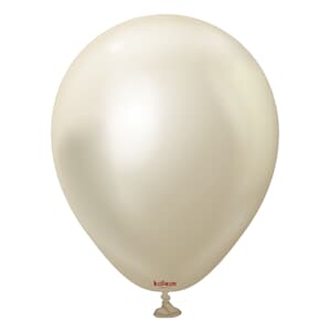 Kalisan Mirror Chrome White Gold 5" (12cm) Latex Balloon