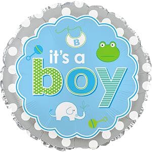 Its A Boy Baby Icons Foil 23cm