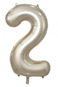 Number 2 Champagne 86cm (34 inch) Decrotex Foil Balloon