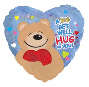 Get Well Hug Foil Heart 23cm