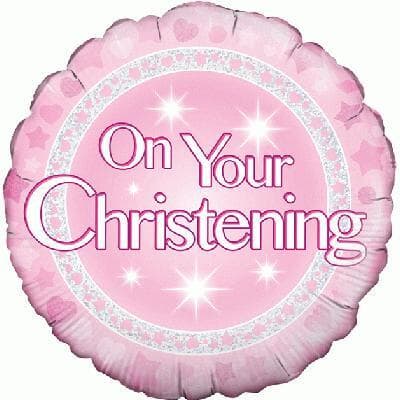 Oaktree On Your Christening Girl Holographic 45cm Foil