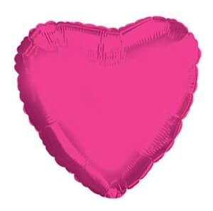 Hot Pink Foil Heart 11cm