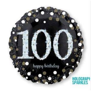 Sparkling Birthday 100 Holographic Sparkles 45cm