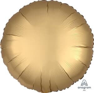 CIrcle Satin Luxe Gold Sateen Anagram packaged 45cm