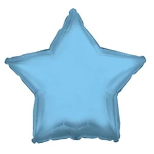 Light Blue Foil Star 15cm With Valve