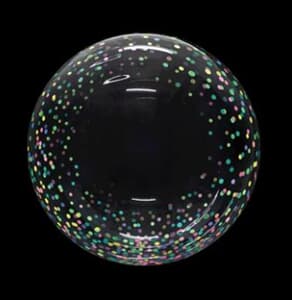 Bubble Balloon Confetti Dots Multicolour  20" 50cm seamless