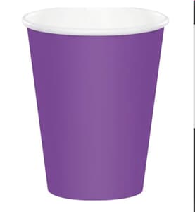 Solid Paper Cups 350ml Purple