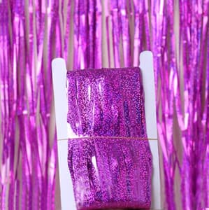 Door Curtain Holographic Metallic Purple 100cm x 200cm