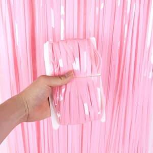 Door Curtain Pastel Macaron Pink 100cm x 200cm