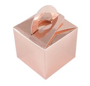 Balloon Weight or Gift Box Rose Gold 5.5cm high by 6.2cm square. Add your own weight