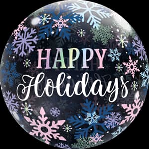 Happy Holiday Snowflakes Bubble 55cm