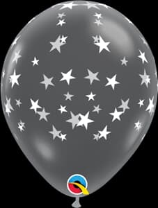 Qualatex Balloons Contempo Stars Around D/Clear 28 cm
