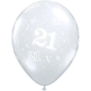 Qualatex Balloons 21 Around Diamond Clear 5" (12cm)