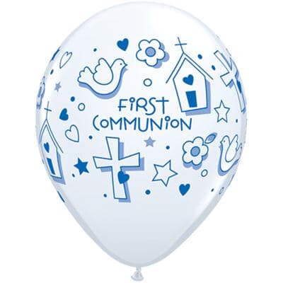 Qualatex Balloons First Communion Symbols - Boy 28cm