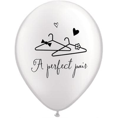 Qualatex Balloons A Perfect Pair Prl White 28cm