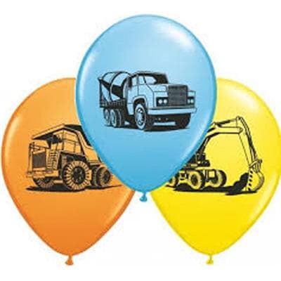 Qualatex Balloons Construction Trucks Asst 28cm