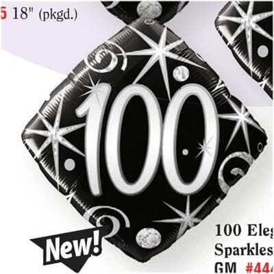 Qualatex 100 Elegant sparkles and swirls  45cm