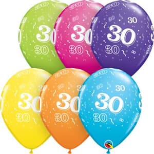 Qualatex Balloons 30 Around Tropical Assorted 28cm
