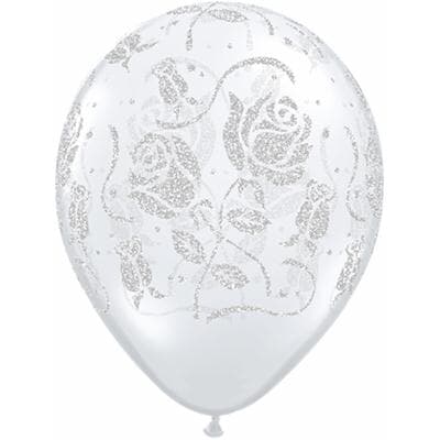 Qualatex balloons Glitter Roses A Round D Clear