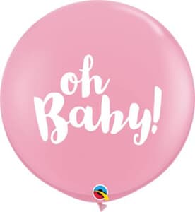 Qualatex Balloons Oh Baby Pink 90cm