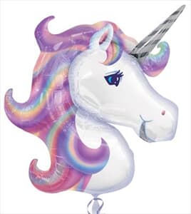 Unicorn Supershape Pastel Colours 84 x 66cm