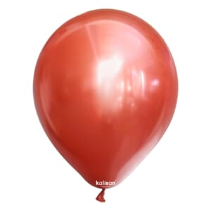 Kalisan Mirror Chrome Terracotta Red 30cm (12iin) Latex Balloon #