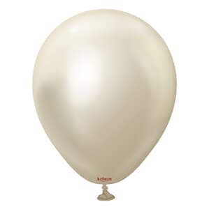 Kalisan Mirror Chrome White Gold 45cm (18in) Latex Balloon 25ct