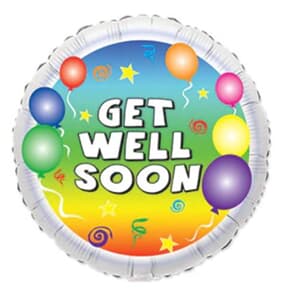 Get Well Party Balloons Foil 23cm
