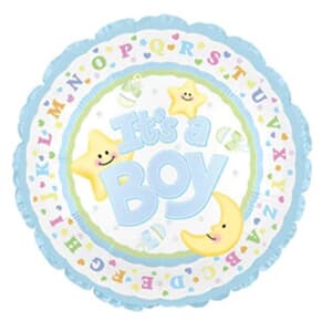 It's A Boy Moon And Star Foil balloon 11cm