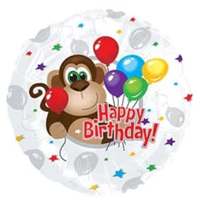 Monkey Around Birhtday Foil balloon 11cm.