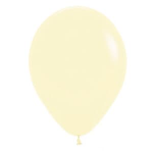 Sempertex Pastel Matte Yellow Latex Balloon 30cm
