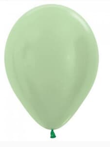 Sempertex Satin Light Green Latex Balloon 30cm