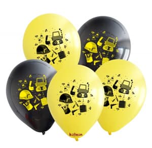 Kalisan Construction Themed Printed Latex Balloon 30cm (12iin)