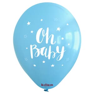Kalisan Oh Baby Blue Printed Latex Balloon 30cm (12iin)