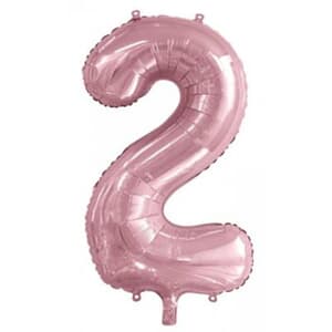 Number 2 Light Pink 86cm (34 inch) Decrotex Foil Balloon