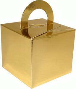 Balloon Weight or Gift Box Gold 5.5 high by 6.2 square. Add your own weight