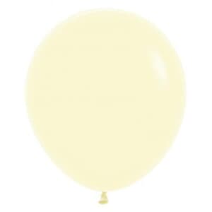 Sempertex Pastel Matte Yellow Latex Balloon 45cm