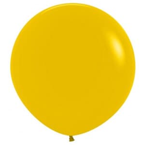 Fashion Mustard Round Sempertex Latex Balloon 60cm