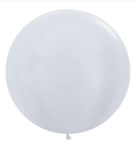 Sempertex Satin White Latex Balloon 60cm