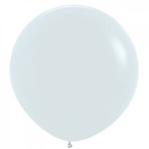 Fashion White Round Sempertex Latex Balloon 90cm
