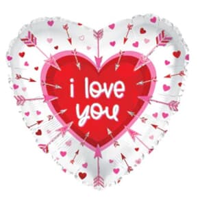 I Love You Arrow Point Heart Foil 23cm