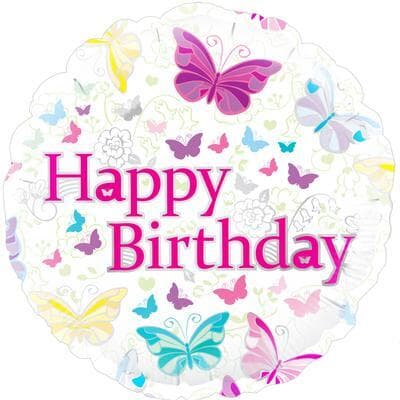 Oaktree Butterfly Birthday 45cm Foil