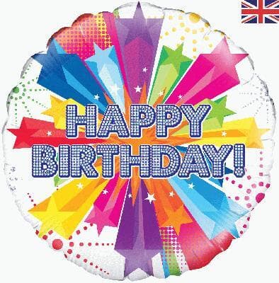 Oaktree Bright Star Birthday Holographic 45cm Foil