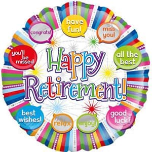 Oaktree Happy Retirement Speech Bubble 45cm Foil #