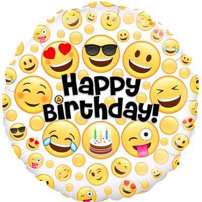 Oaktree Birthday Emoji 45cm Foil