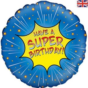 Super Birthday  Blue 45cm Foil