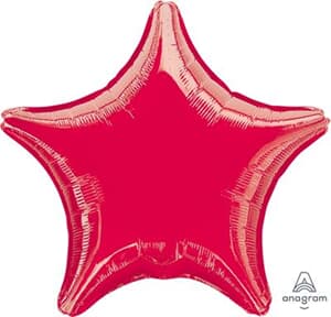 Star Metallic Red Anagram Packaged 45cm