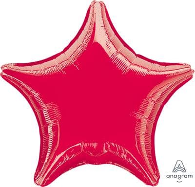 Anagram Star Metallic Red 45cm