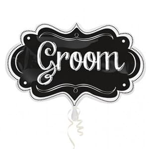 Wedding SuperShape Groom Chalkboard Marquee 69cm x 41cm