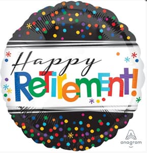 Happy Retirement Round Foil 45cm